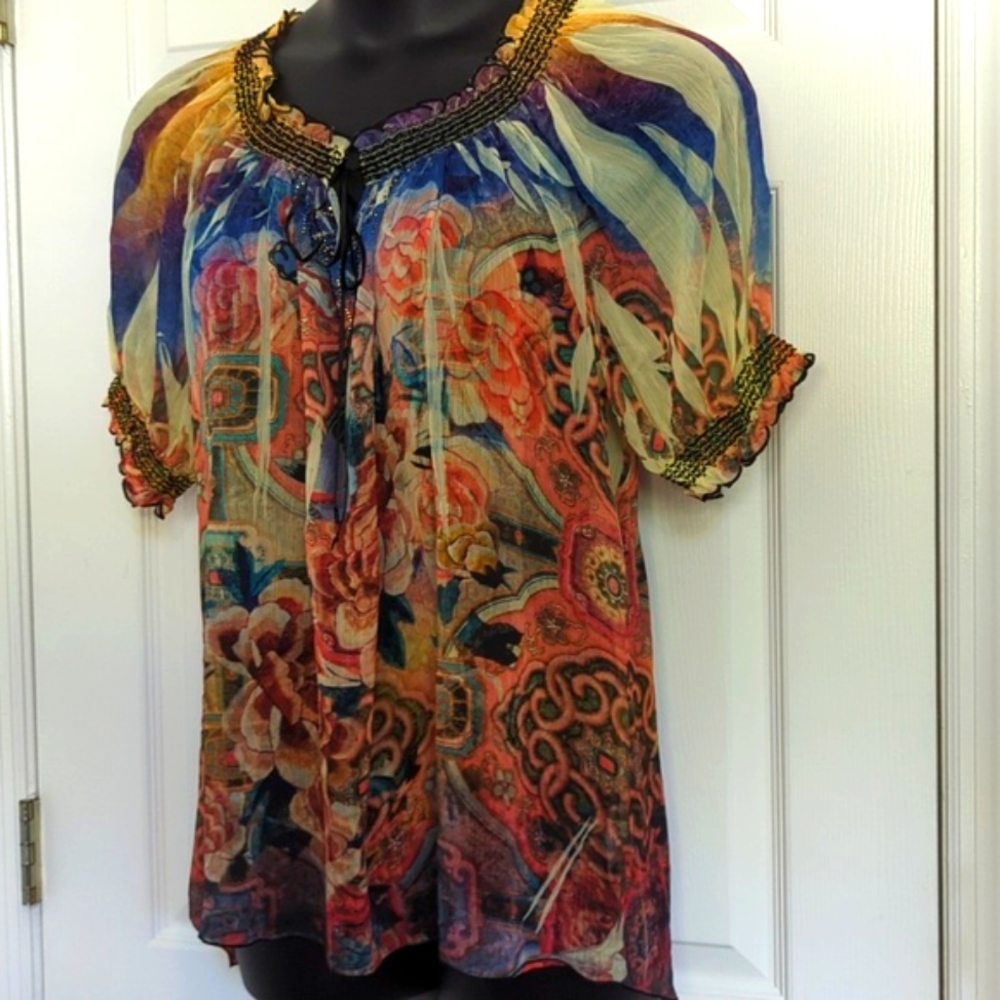 BLEU Sheer Blouse